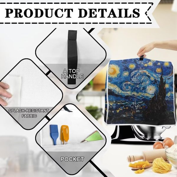 Cozeyat Starry Night Stand Mixer Dust Cover With Pocket Soft Easy To Clean - Image 5