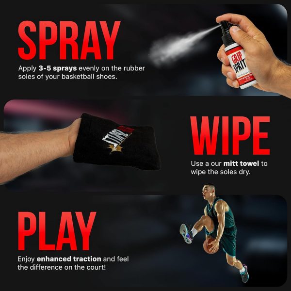 Grip Spritz - Basketball Shoe Grip Spray - Improve Sole Traction & Court - Image 3