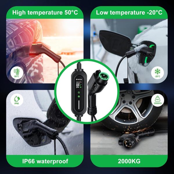 Level 2 EV Charger, Portable EV Charger Station for Outdoor/Indoor, - Image 4