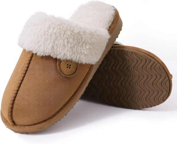 Litfun Fuzzy Slippers for Women with Memory Foam Winter Fluffy House Shoes - Image 5