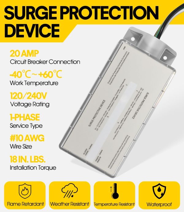 FS140 Surge Protection Device, Whole House Surge Protector Rated for - Image 4