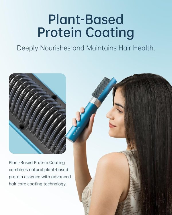VENTRIS VOYA Cordless Hair Straightener Brush, Arc-Shaped Bristle, - Image 3