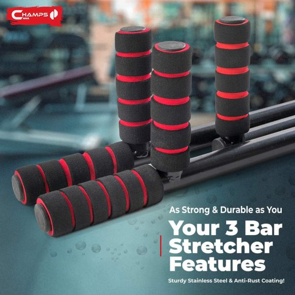 3 Bar Leg Stretcher – Stainless Steel Split Machine MMA Equipment Hamstring - Image 5