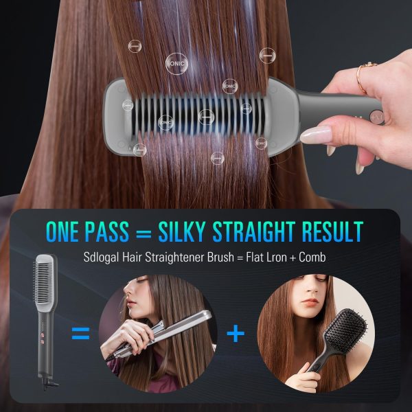 SDLOGAL Hair Straightener Brush, Hair Straightener Comb Straightening Brush - Image 8