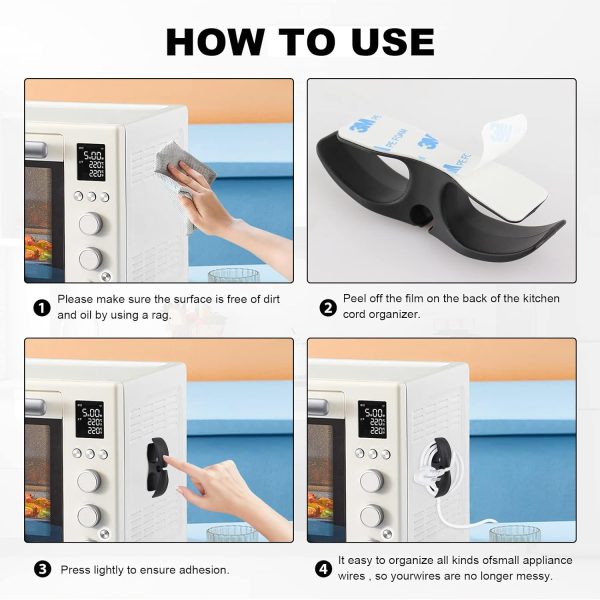 Cord Organizer for Appliances, 5 Pack Cord Wrapper for Appliances, Kitchen - Image 6