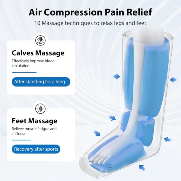 CINCOM Leg Massager for Circulation and Pain Relief, Air Compression Foot - Image 2