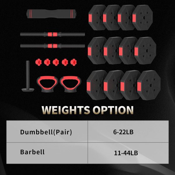 Adjustable Dumbbell Set, 4 in 1 Multifunctional Dumbbells Set with - Image 7