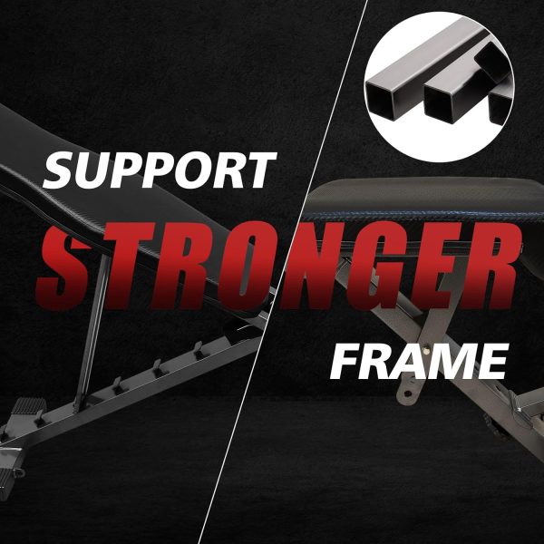 Weight Bench Press, Adjustable Workout Benches for Dumbbell Exercise, - Image 6