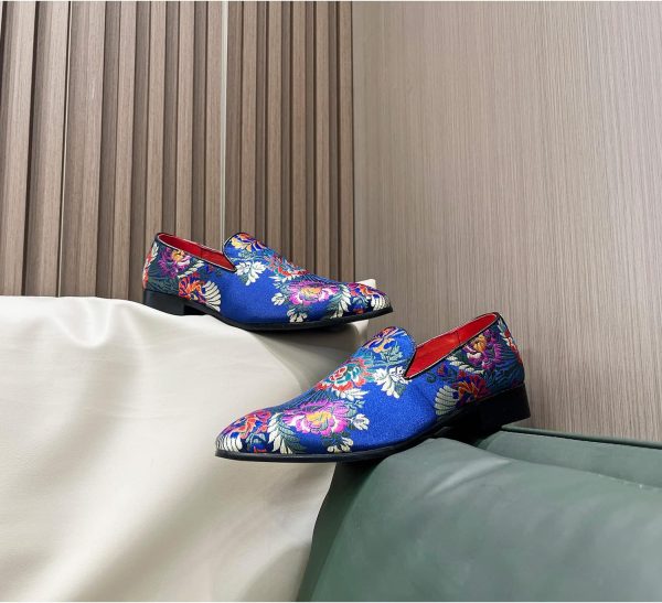 Men's Luxury Embroidery Penny Loafer Noble Slip-on Suede Loafers Shoes - Image 4