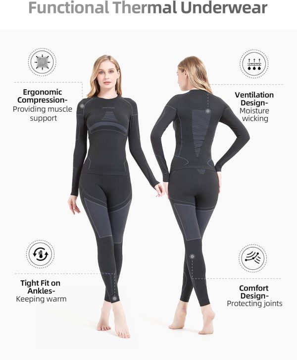 NOOYME Thermal Underwear for Women Long Johns for Women, Base Layer Women - Image 2