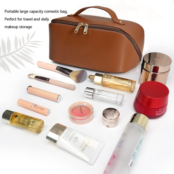 Large Capacity Cosmetic Bag, Travel Cosmetic Storage Bag with Handle, - Image 6