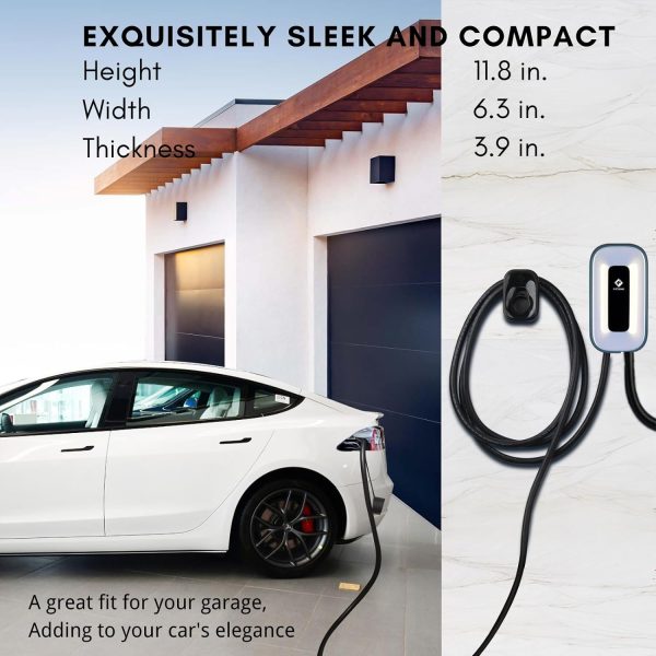 EV Charger Level 2, Ultra Compact, Up to 50 Amp Charging Station for Home, - Image 4