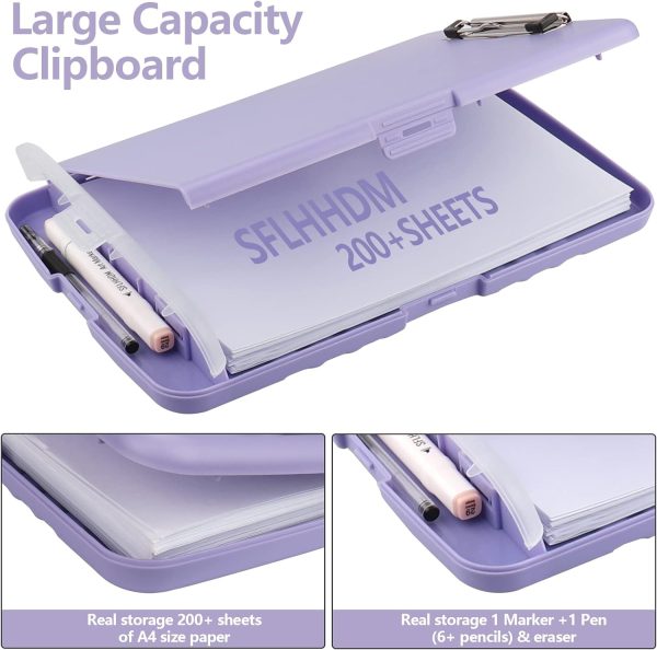 Clipboard with Storage, A4 Binder Nursing Clipboards with Pen Holder, Heavy - Image 2