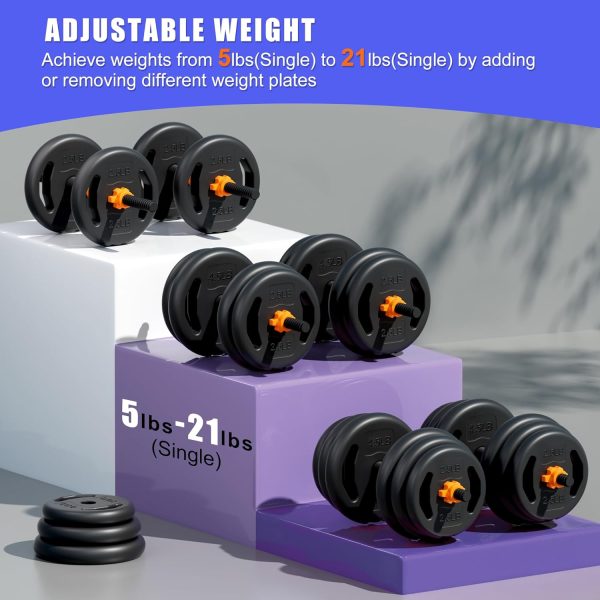 Adjustable Dumbbells 45lbs Free Weight Dumbbell Set with Connector Used as - Image 6