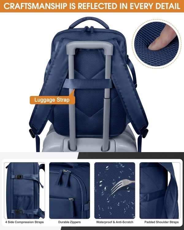 Capolo Travel Backpack for Women Men Waterproof Laptop Backpack Airlines - Image 5