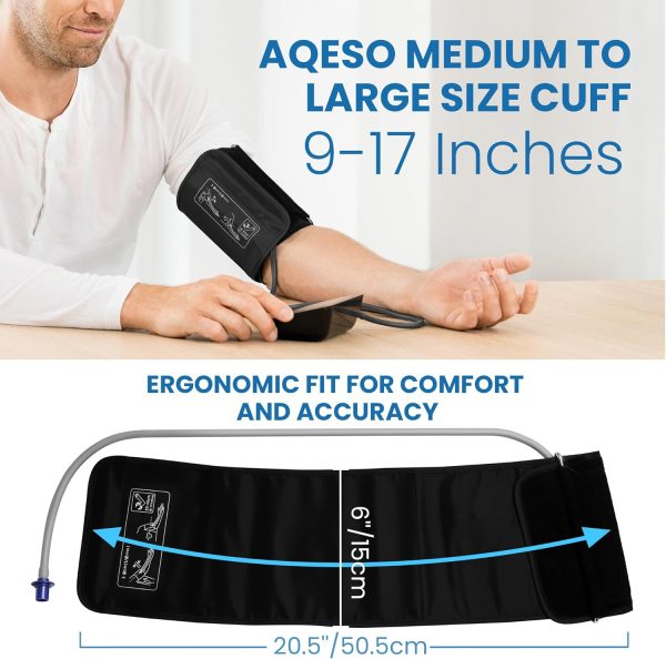 9-17 Inches Blood Pressure Replacement Cuff, Wide-Range BP Cuff Fits Medium - Image 5
