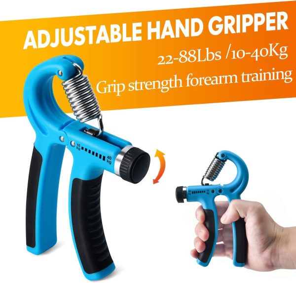 Grip Strength Trainer 7 Pack Adjustable Hand Gripper, Finger Stretcher - Image 2