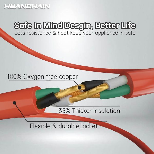 HUANCHAIN Indoor Outdoor Extension Cord 50 ft Waterproof, 16/3 Gauge - Image 3