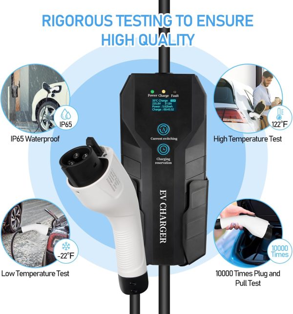 EV Charger Level 2, 8 to 32Amp - 240V Portable Electric Car Charger Nema - Image 5