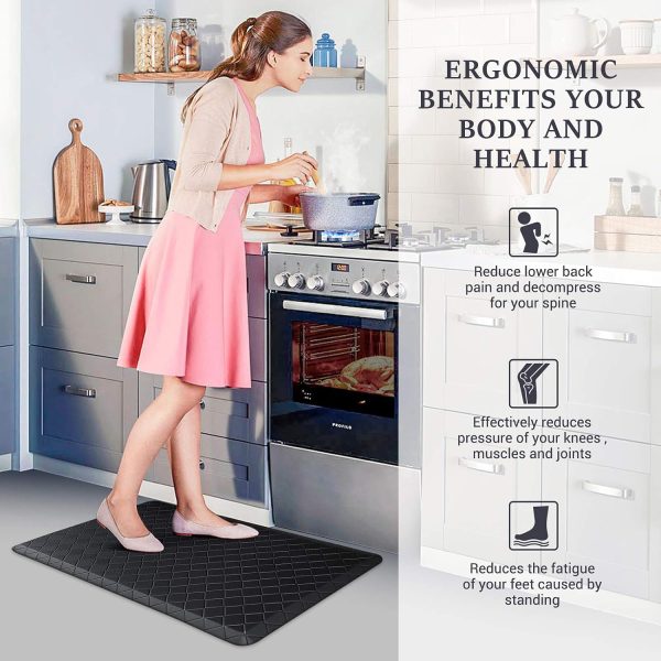 HappyTrends Floor Mat Cushioned Anti-Fatigue ,17.3"x28",Thick Waterproof - Image 6