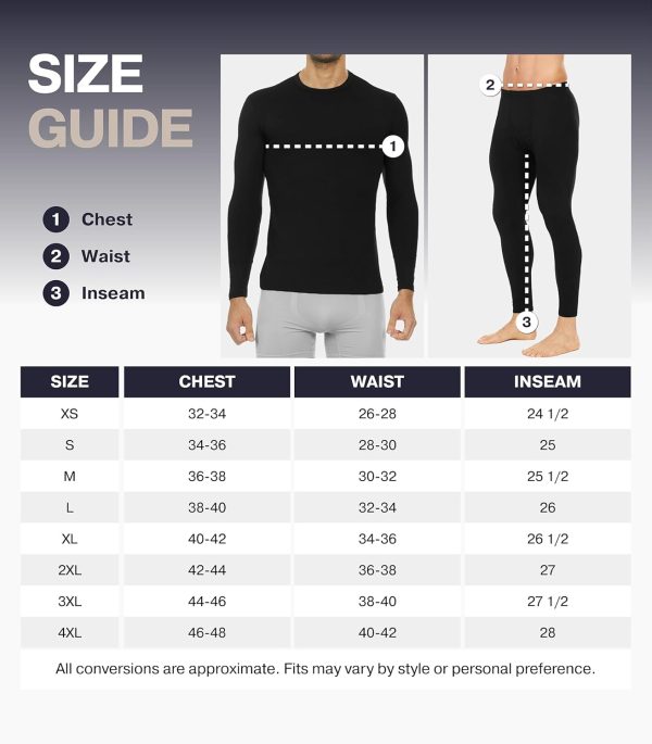 Thermajohn Long Johns Thermal Underwear for Men Fleece Lined Base Layer Set - Image 5