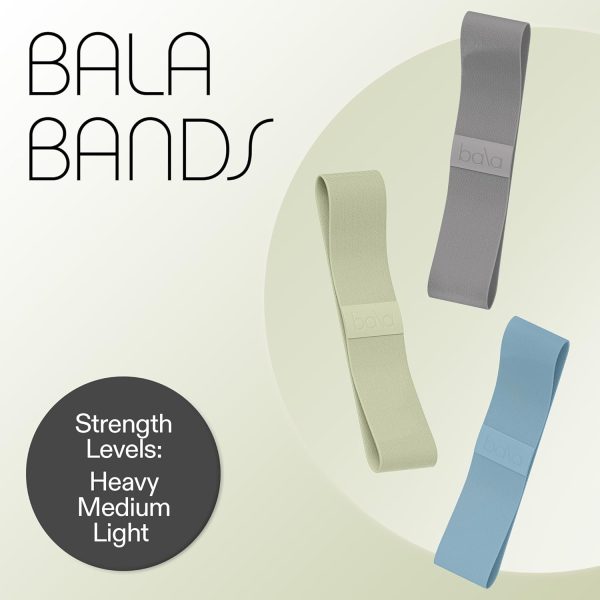 Bala Bands Resistance Bands for Women & Men, 3-Pack - Elastic Exercise - Image 2