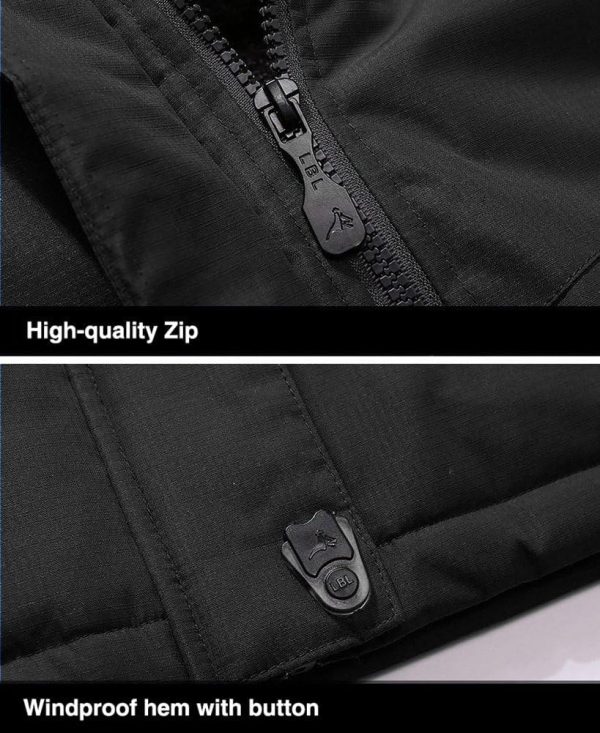 MAGCOMSEN Men's Winter Coats Water Resistant Ski Snow Jacket Warm Fleece - Image 7