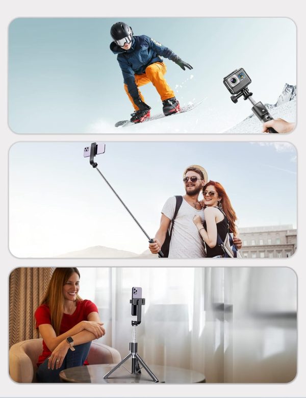 Selfie Stick Phone Tripod with Remote, 50 inch Portable 5 in 1 Selfie Stick - Image 9