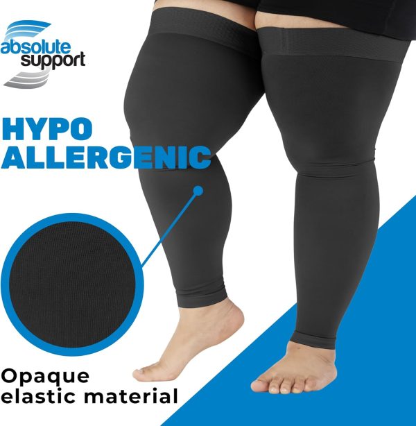 ABSOLUTE SUPPORT Compression Over the Knee Footless Socks 20-30mmHg - - Image 5