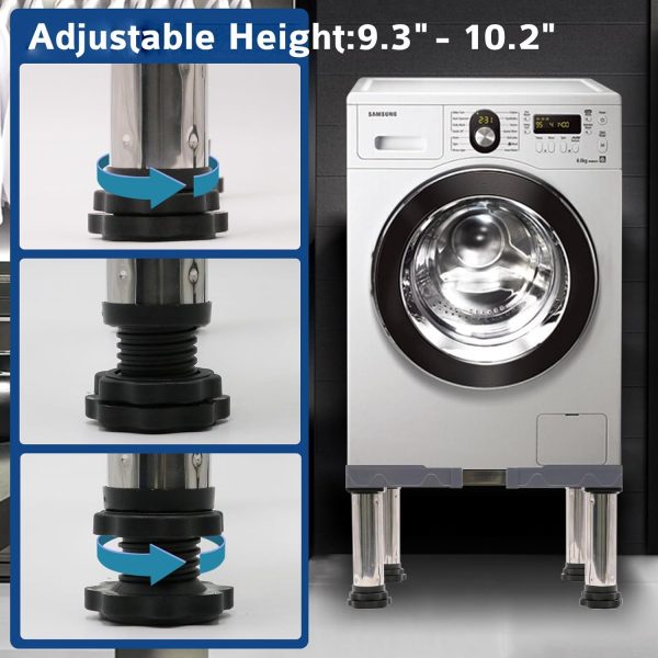 Mini Fridge Stand with 4 Strong Feet Height 9.3"-10.2" Adjustable Dryer - Image 3