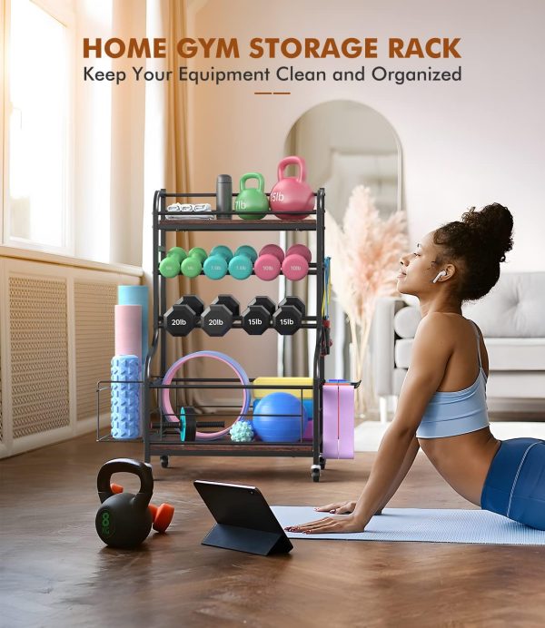 Weight Rack for Dumbbells, All in One Home Gym Storage Rack for Yoga Mat - Image 3