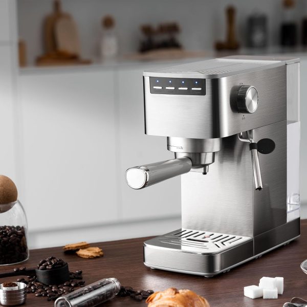 Espresso Machine with Milk Frother, Stainless Steel Espresso Maker, - Image 8
