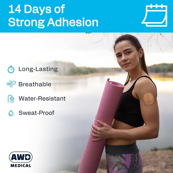 AWD Medical Freestyle Libre Sensor Covers - 14-Day Waterproof Adhesive Arm - Image 4