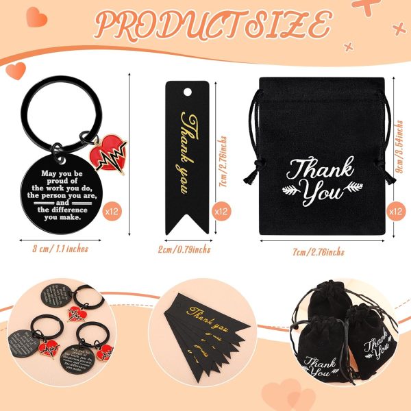 Henoyso 36 Pcs Nurse Gifts Nurse Keychain Bulk Nurse Week Appreciation Gift - Image 2