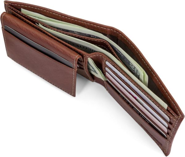 Timberland Men's Leather Passcase Security RFID Wallet, Brown, One Size - Image 4