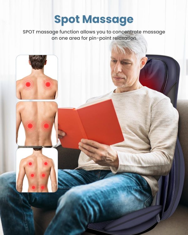 COMFIER Shiatsu Back Massager with Heat for Pain Relief Deep Tissue, - Image 4