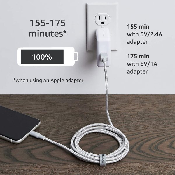 Amazon Basics USB-A to Lightning Charger Cable, Nylon Braided Cord, MFi - Image 6