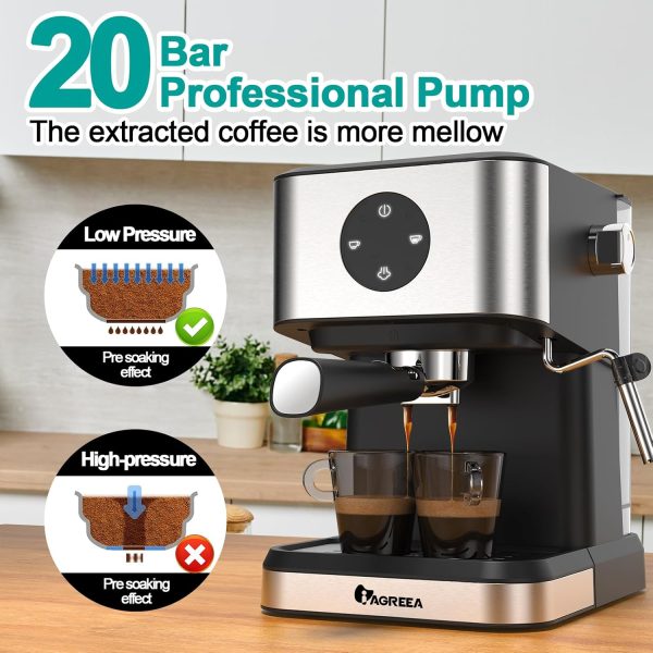 IAGREEA Espresso Machine 20 Bar, Professional Espresso Maker with Milk - Image 4