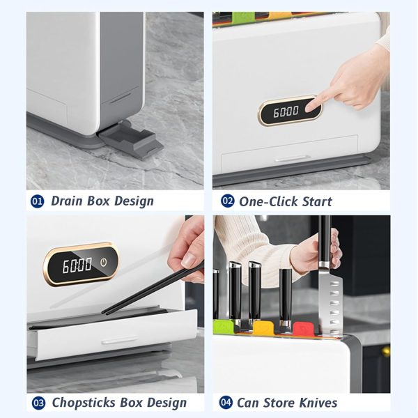 Modern Smart Cutting Boards with Storage Stand, Cleaning Cutting Board Set - Image 7