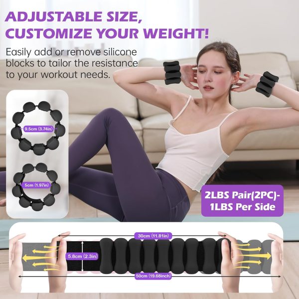 Wrist Weights, LC-dolida Ankle Weights for Women Men, Adjustable Wrist - Image 4