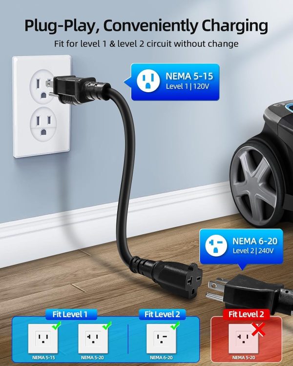 Level 2 EV Charger, Portable EV Charger Station for Outdoor/Indoor, - Image 7