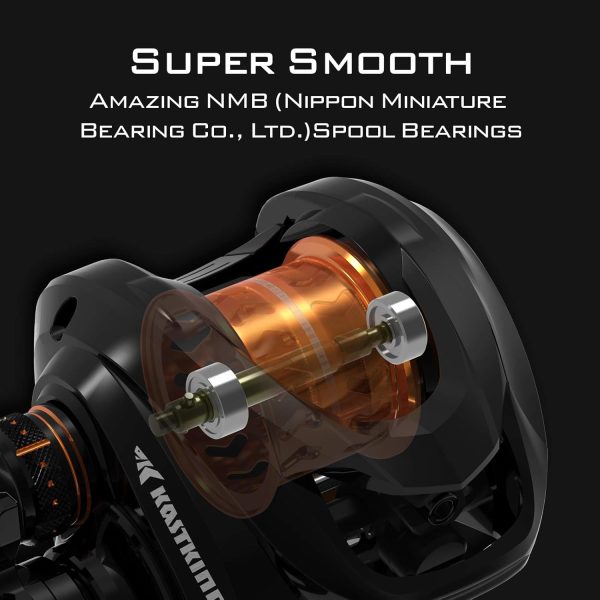 KastKing Zephyr Bait Finesse Baitcasting Reel, Carbon Fiber Fishing Reel - - Image 7