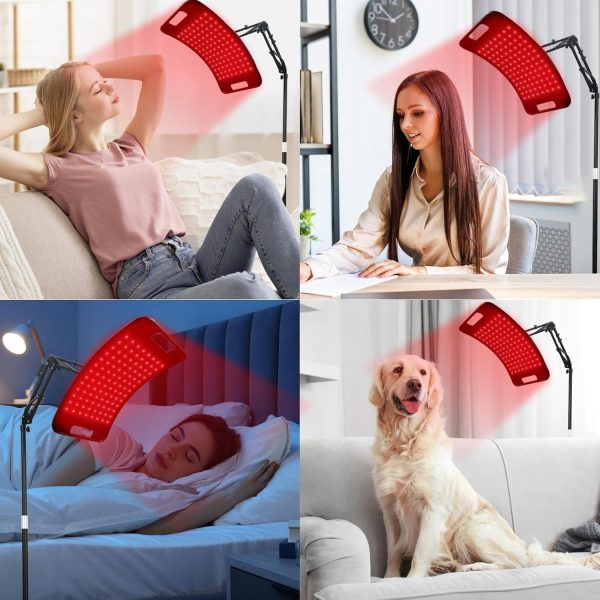 Red Infrared Light Therapy Lamp with Adjustable Stand & Holder for Face and - Image 5