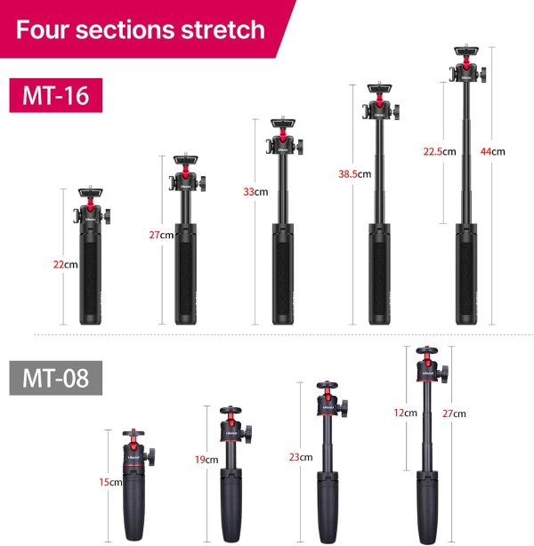 Ulanzi MT-16 Camera Tripod Stand Holder, Mini Tabletop Tripod Selfie Stick - Image 2