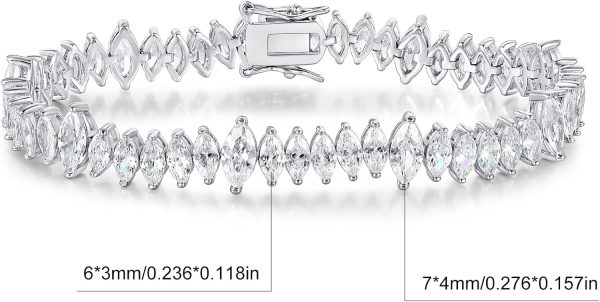 Gemsme Tennis Bracelets for Women and Men, Diamond Bracelets for Women, 18k - Image 2