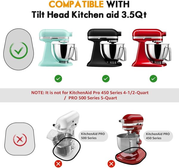 Bamboo Mixer Slider Mat for Tilt Head Kitchen Aid 4.5-5 Qt Stand Mixer, - Image 3