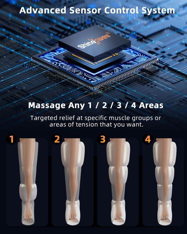 SHINE WELL Air Compression Leg Massager,Professional Leg Recovery System - Image 3