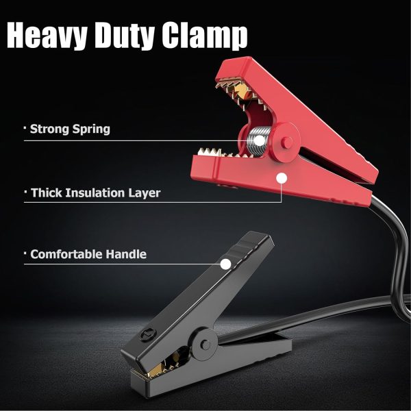 Jumper Cable Clamps for Milwaukee M18 18V, 6.2ft 8AWG Portable Battery Jump - Image 4