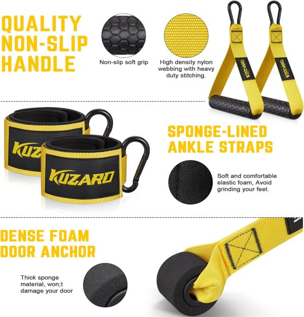 Resistance Bands for Working Out, 300lbs 360lbs Heavy Exercise Bands with - Image 3