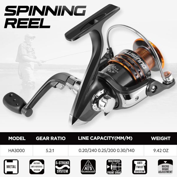 PLUSINNO Fishing Rod and Reel Combos Carbon Fiber Telescopic Fishing Pole - Image 7